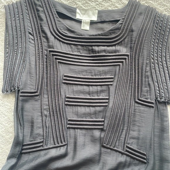 H&M Conscious Grey Drop Waist Mini Dress Size 6 - Picture 4 of 6
